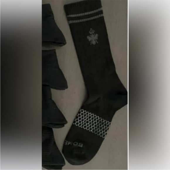 ❤️ 🆕 BOMBAS BLACK HIGH SOCKS SIZE MEDIUM - Picture 4 of 5